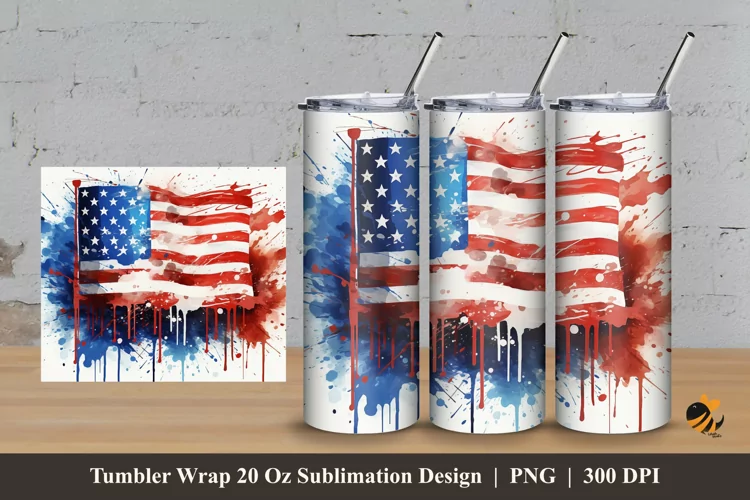 Struggle Flag Tumbler Wrap Sublimation Design 3