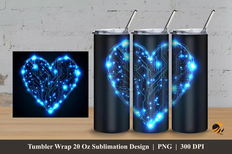 Circuit Love Tumbler Wrap Sublimation Design 3