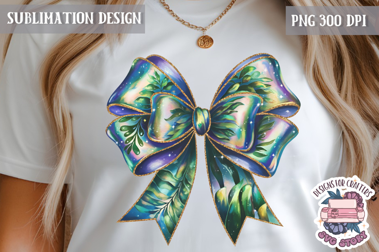 Watercolor Coquette Bow PNG Sublimation Design