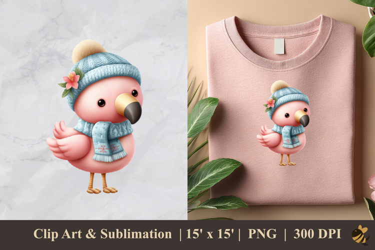 Cute Flamingo Clipart Image 14