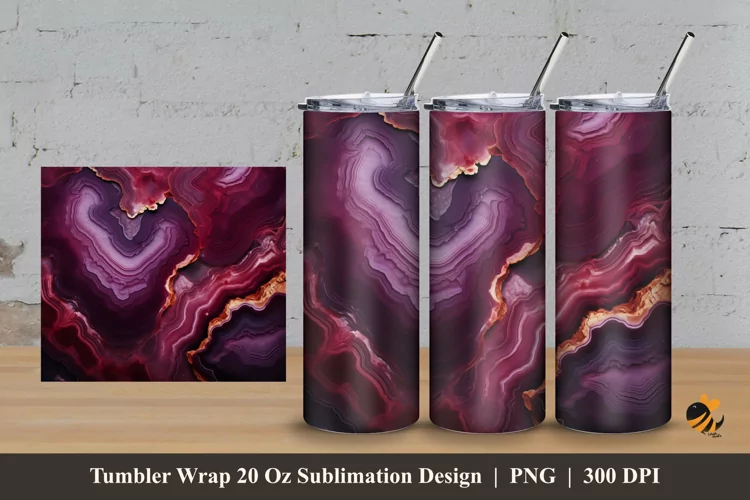 Art Abstract Tumbler Wrap Sublimation Design 3