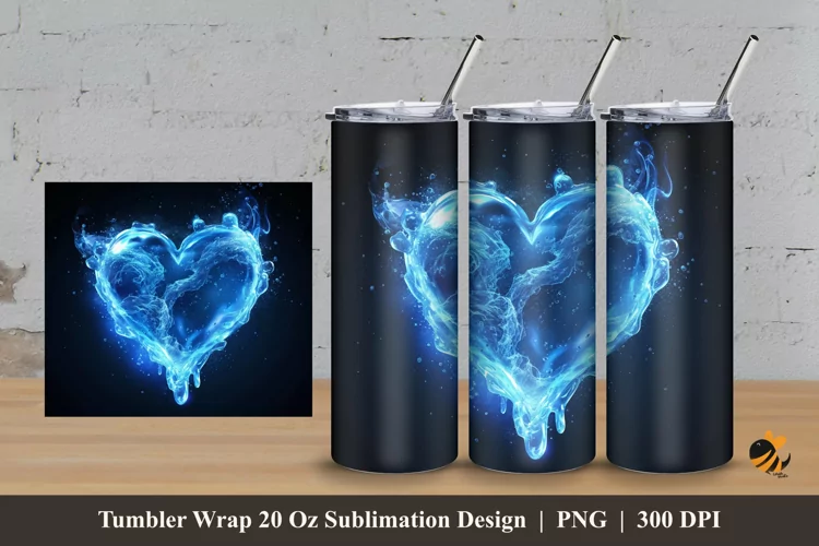 Frozen Love Tumbler Wrap Sublimation Design 3