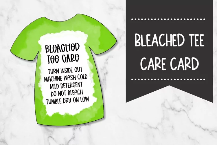 Neon Green| Bleached T-Shirt Care Card