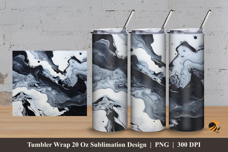 Cool Acrylic Paint Tumbler Wrap Sublimation Design 3 example image 1