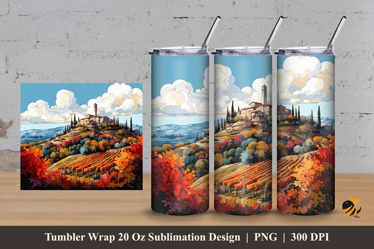 Hometown Tumbler Wrap Sublimation Design 3 example image 1