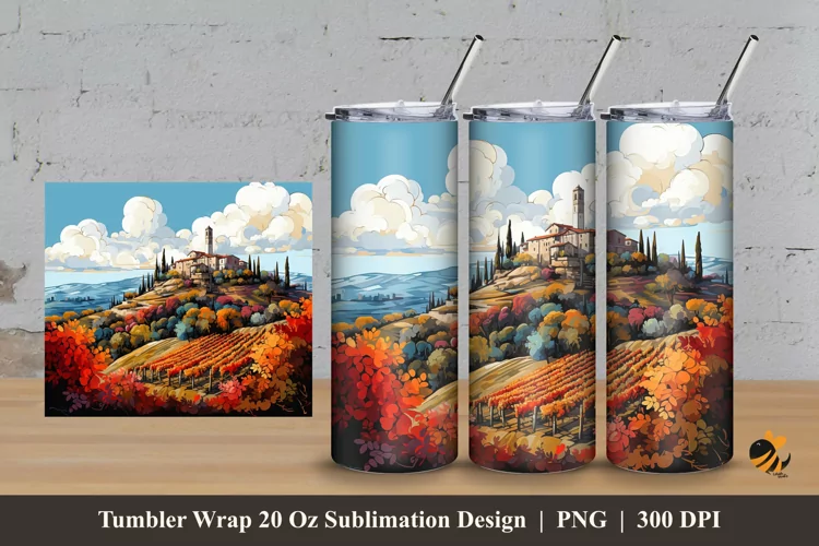 Hometown Tumbler Wrap Sublimation Design 3
