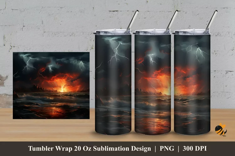 Terrible Rain Tumbler Wrap Sublimation Design 3