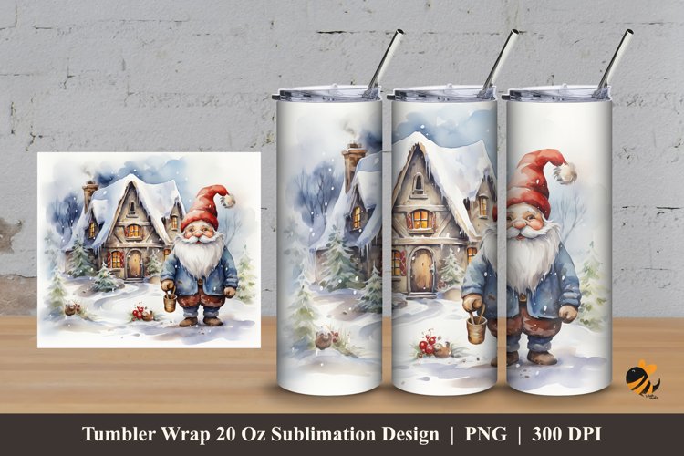 Happy Winter Tumbler Wrap Sublimation Design 3