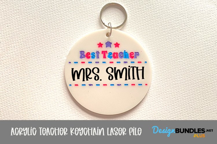 Best Teacher Keychaing Laser Cut