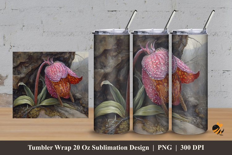 Radiant Flower Tumbler Wrap Sublimation Design 3 example image 1
