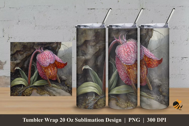 Radiant Flower Tumbler Wrap Sublimation Design 3