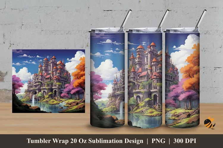 Fairyland Tumbler Wrap Sublimation Design 3