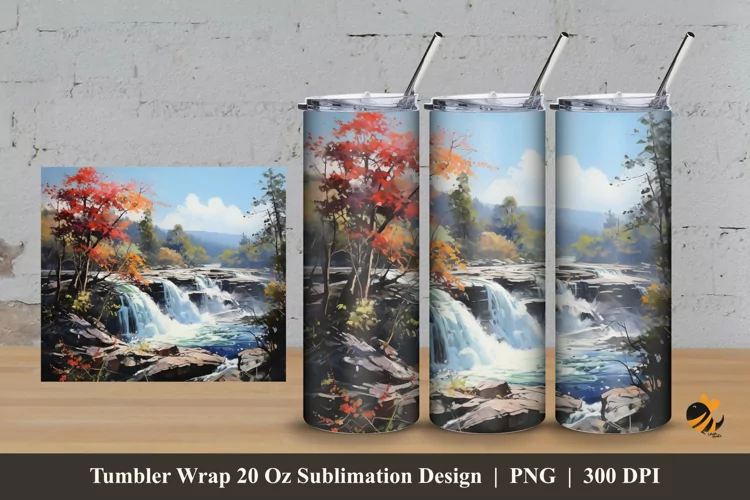 Calm Exploration Tumbler Wrap Sublimation Design 3