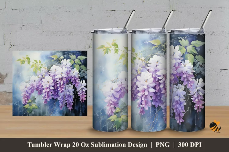 Pure Charm Tumbler Wrap Sublimation Design 3