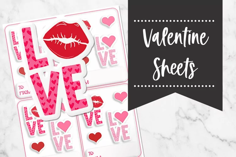 Love Valentine Sticker Sheets