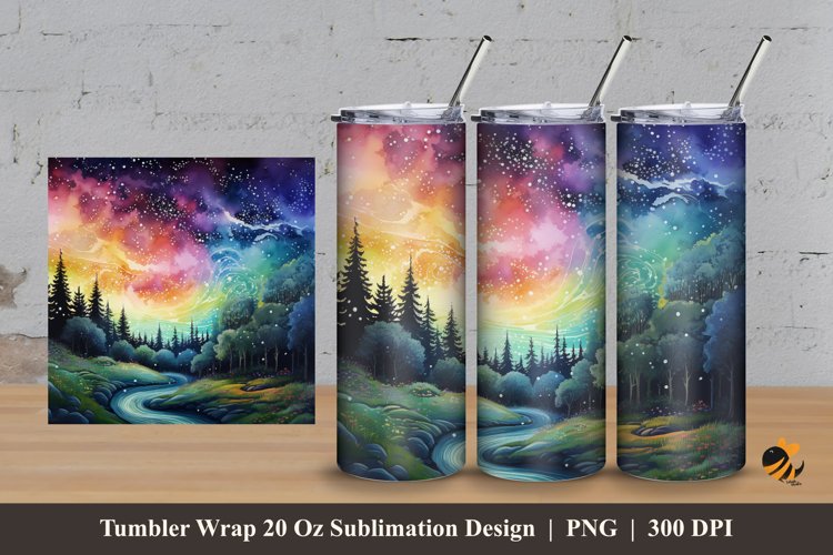 Exotic Nature Tumbler Wrap Sublimation Design 3