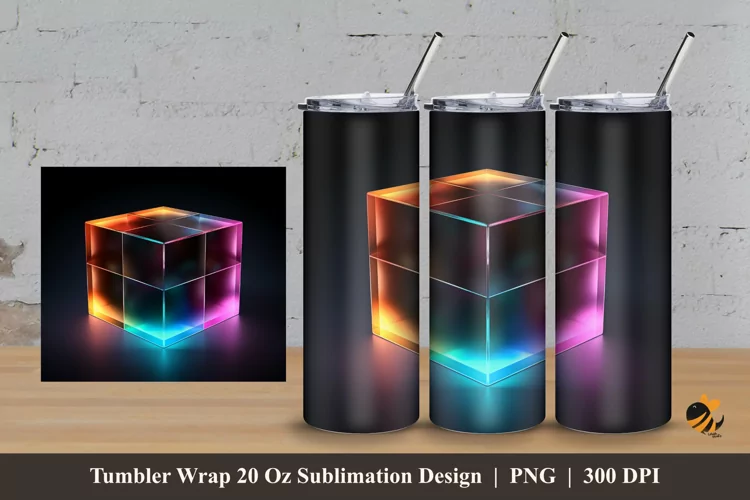 Black Box Tumbler Wrap Sublimation Design 3