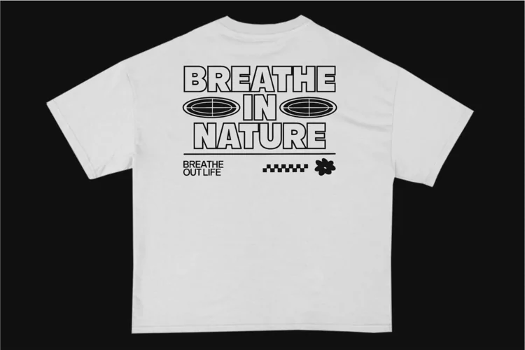 Breathe in Nature Streetwear Typography T-shirt Design