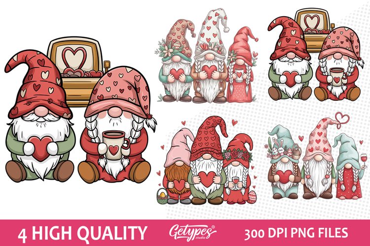 Valentine Gnome Clipart Image 4