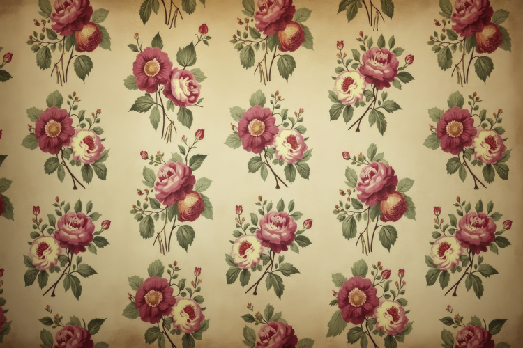 Repeating Pattern of Roses Background Wallpaper