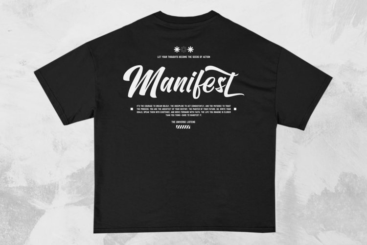 Manifest Streetwear Typography T-shirt Design example image 1