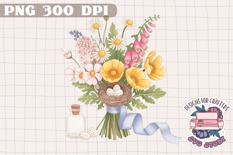 Watercolor Delicate Cottage core Summer Clipart PNG