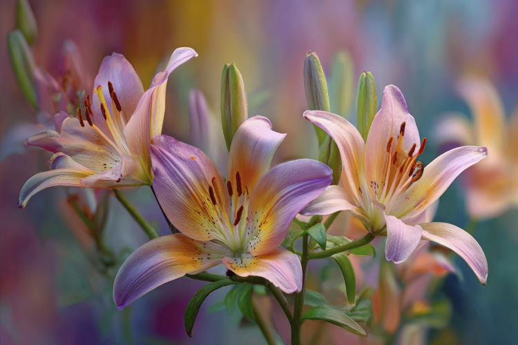 Lily Flowers Background