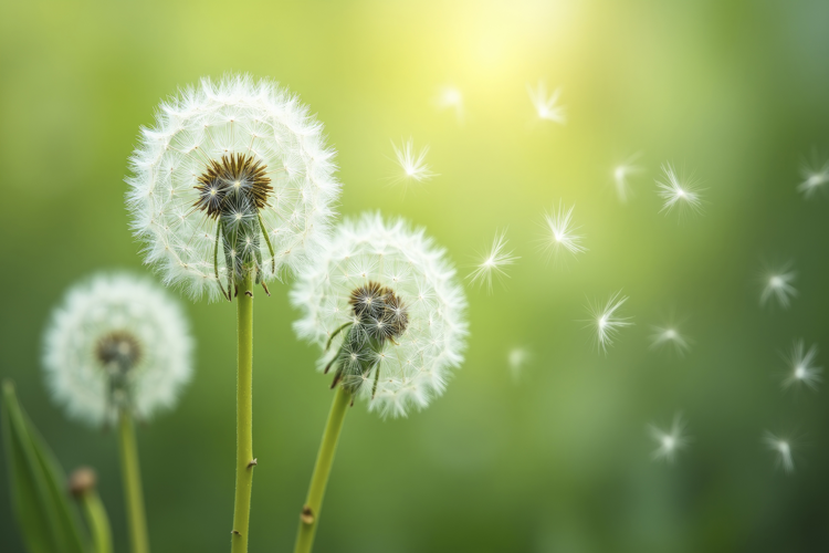Dandelion Clocks Background Wallpaper