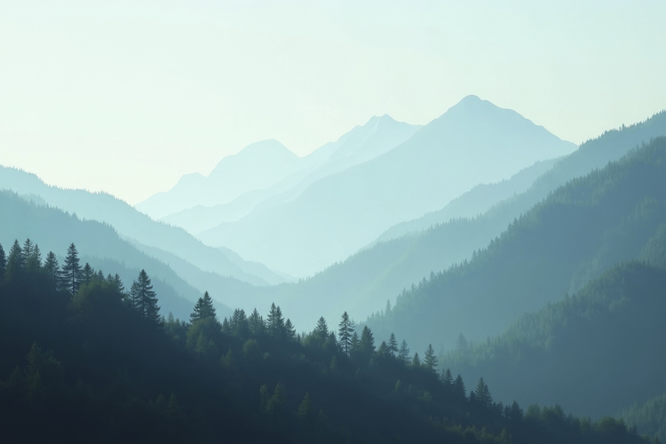 Misty Mountain Background