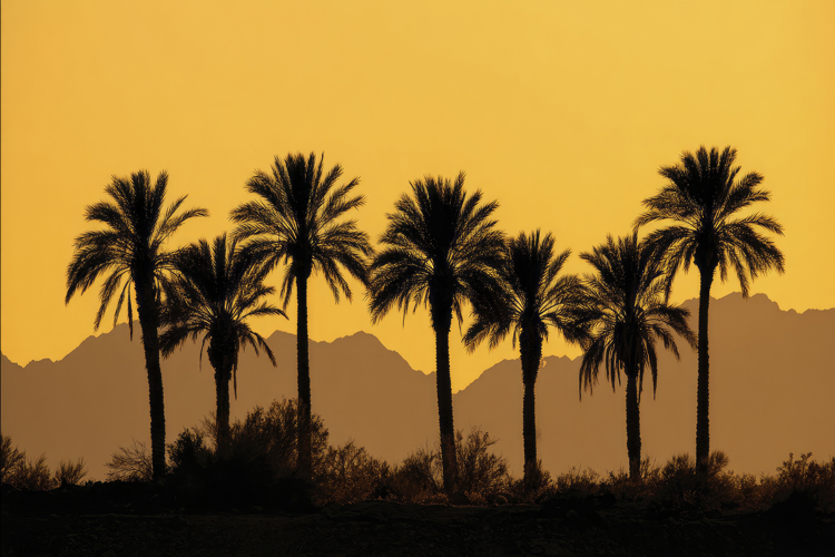 Date Palm Trees Background