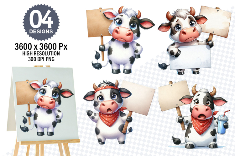 Cow Face Clipart Image 19