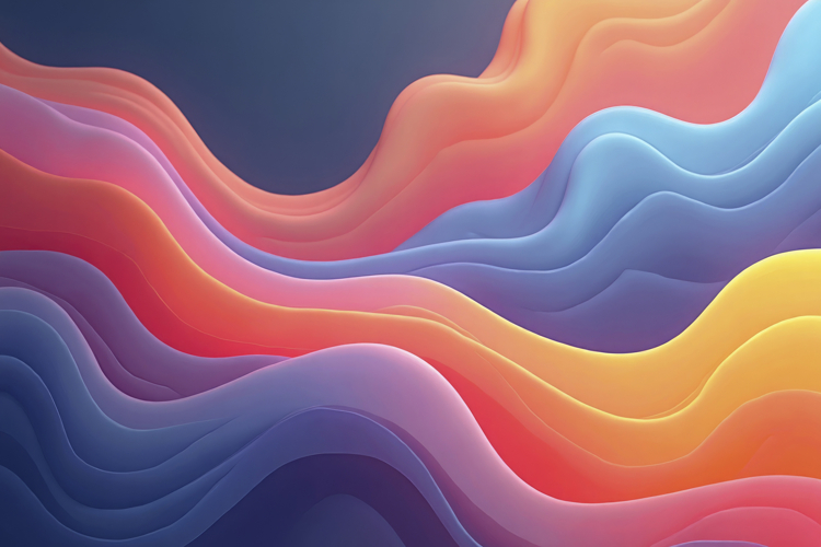 Flowing Waves of Color Background Wallpaper