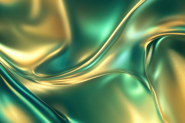 Green and Gold Fabric Background Wallpaper