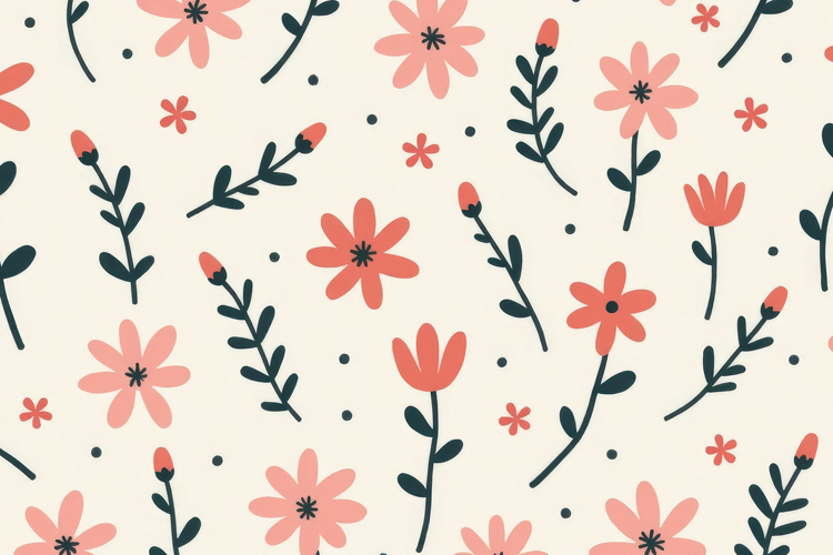 Pink Floral Pattern Background