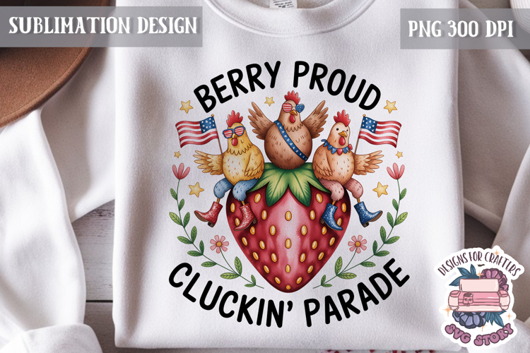 4th of July PNG Sublimation Chicken USA Patriotic Cluck