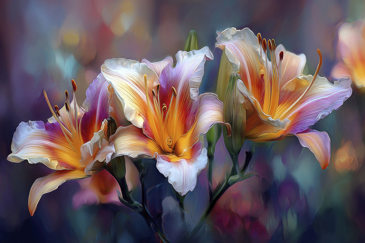 Lily Flowers Background