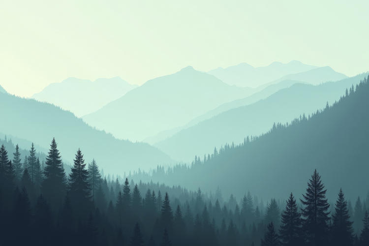 Misty Mountain Background