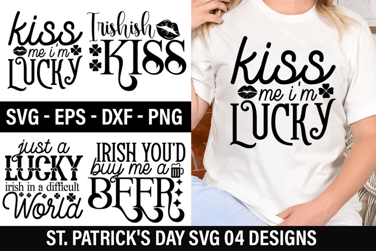 St. Patricks Day SVG Design - Just A Lucky Irish In A Diffi