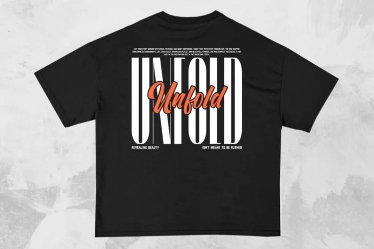 Unfold Streetwear Typography T-shirt Design