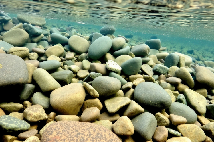 Underwater Sea Stones Background