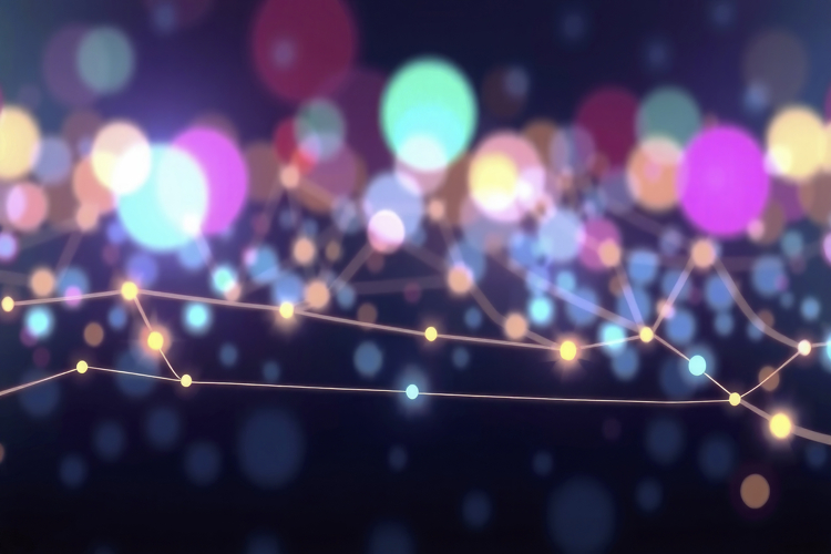 Glowing Nodes Background Wallpaper