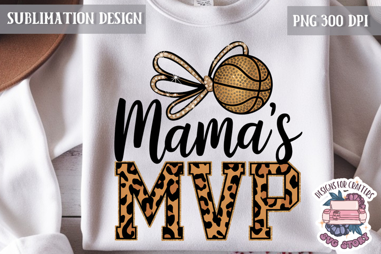 Basketball mom Sublimation design Quote Coquette Bow