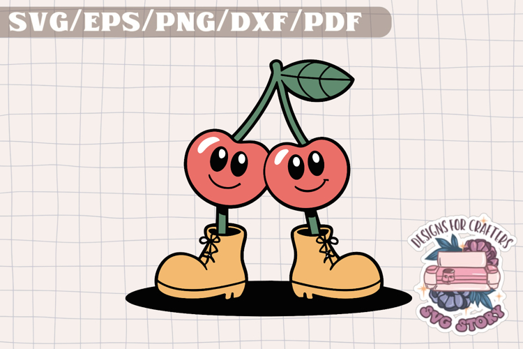 Groovy Summer Pastel Colors SVG Design Mascot