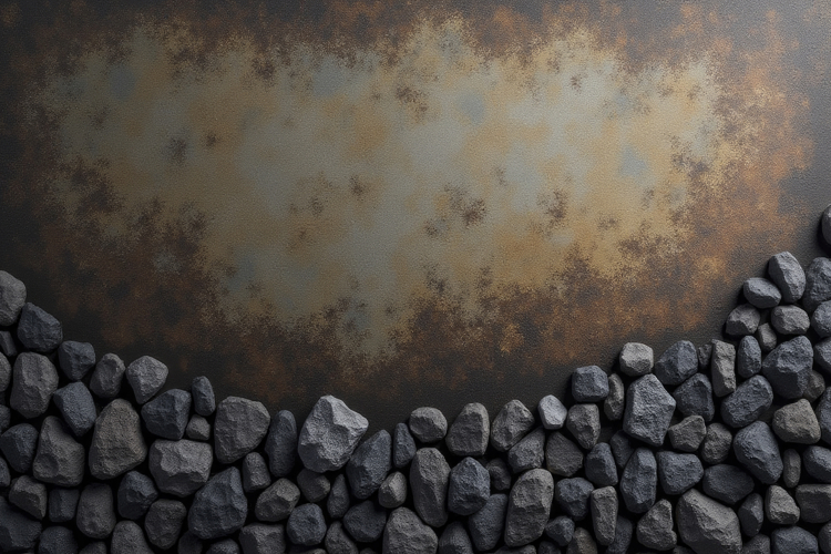 Rusty Metal and Stones Background Wallpaper