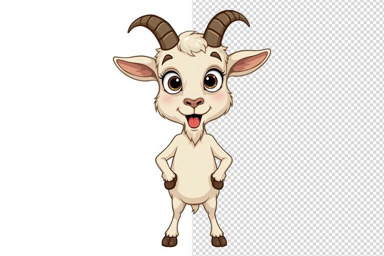 Funny Goat PNG Clipart example image 1
