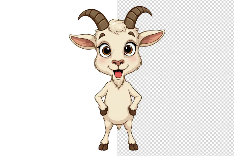 Funny Goat PNG Clipart