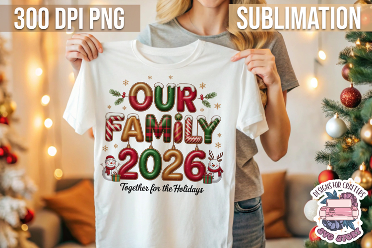 Christmas Quote Sublimation design Winter Tshirt Family PNG
