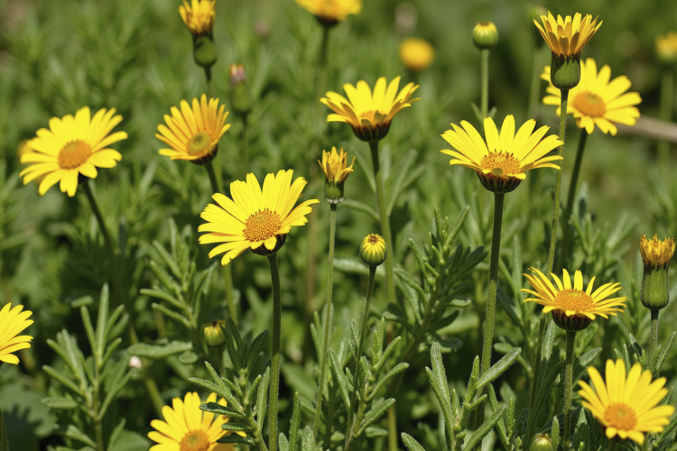 Corn Marigolds Background Wallpaper
