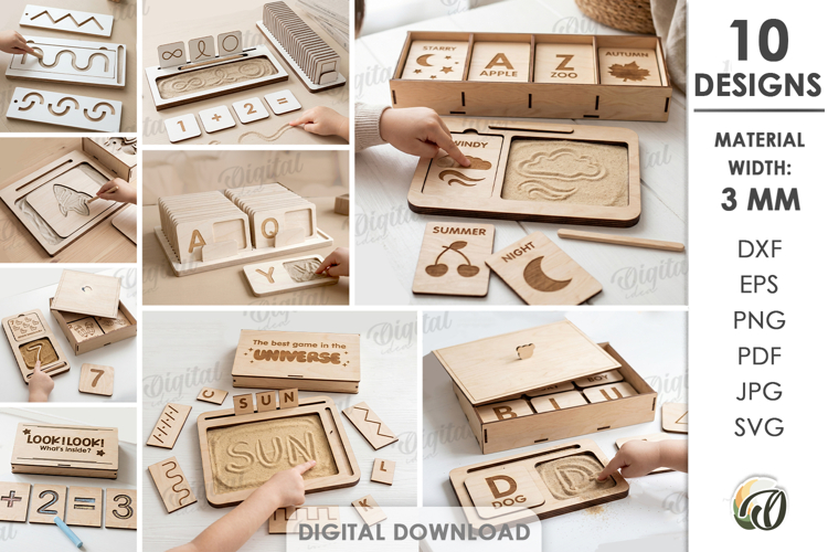Educational Kids Games Bundle Laser Cut. Kids Game SVG