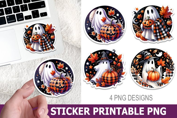 Halloween Ghost Sticker Printable | High Quality 300 Dpi